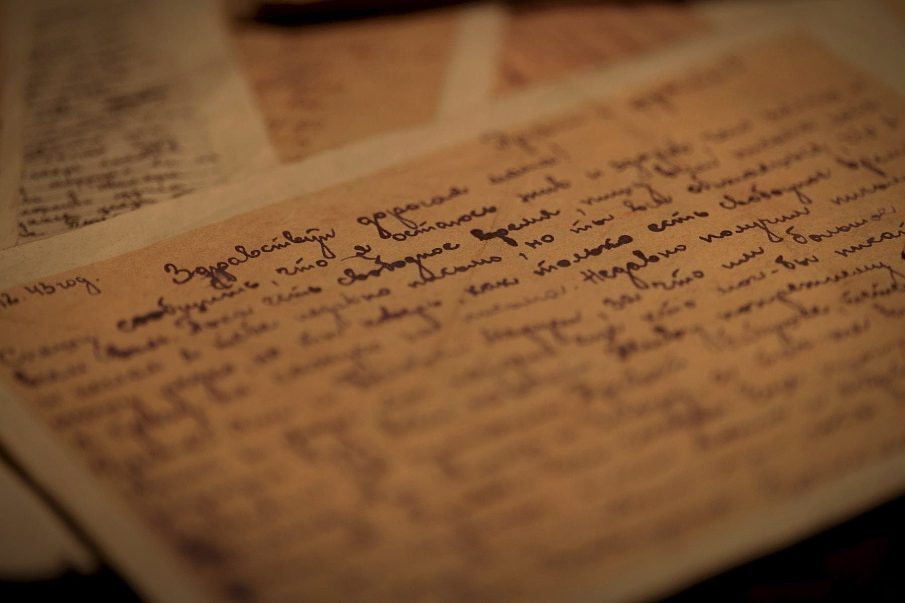 Handwritten notes in faded ink on aged paper
